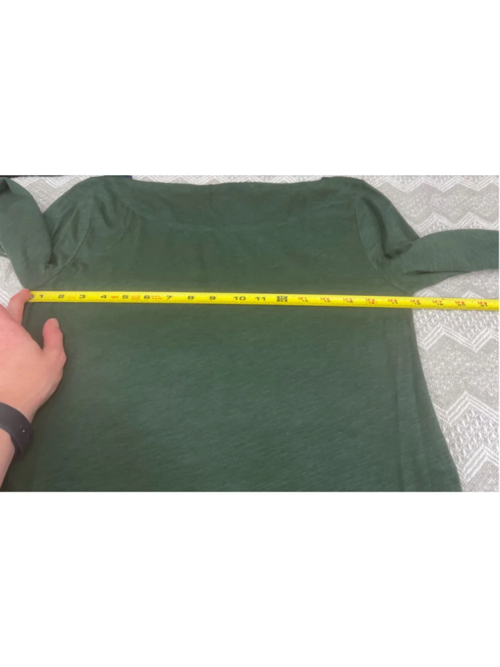 Anthropologie Little Yellow Button Green Top | Size Small | NWOT | Preppy Chic